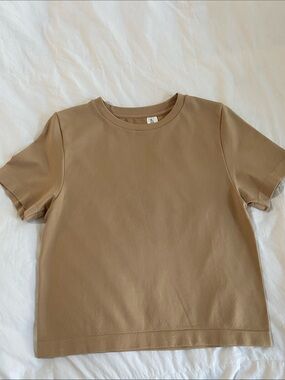 a new day Soft Crewneck Tee in Camel Brown